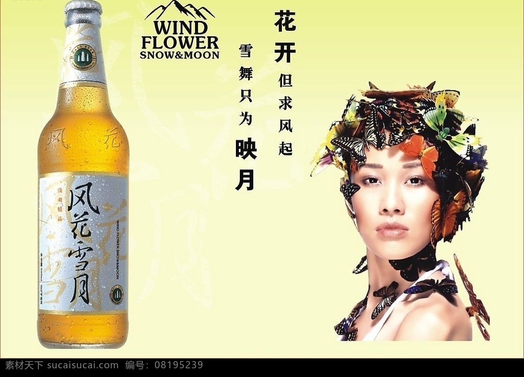 风花雪月 啤酒 标识 大理 标识标志图标 企业 logo 标志 矢量图库