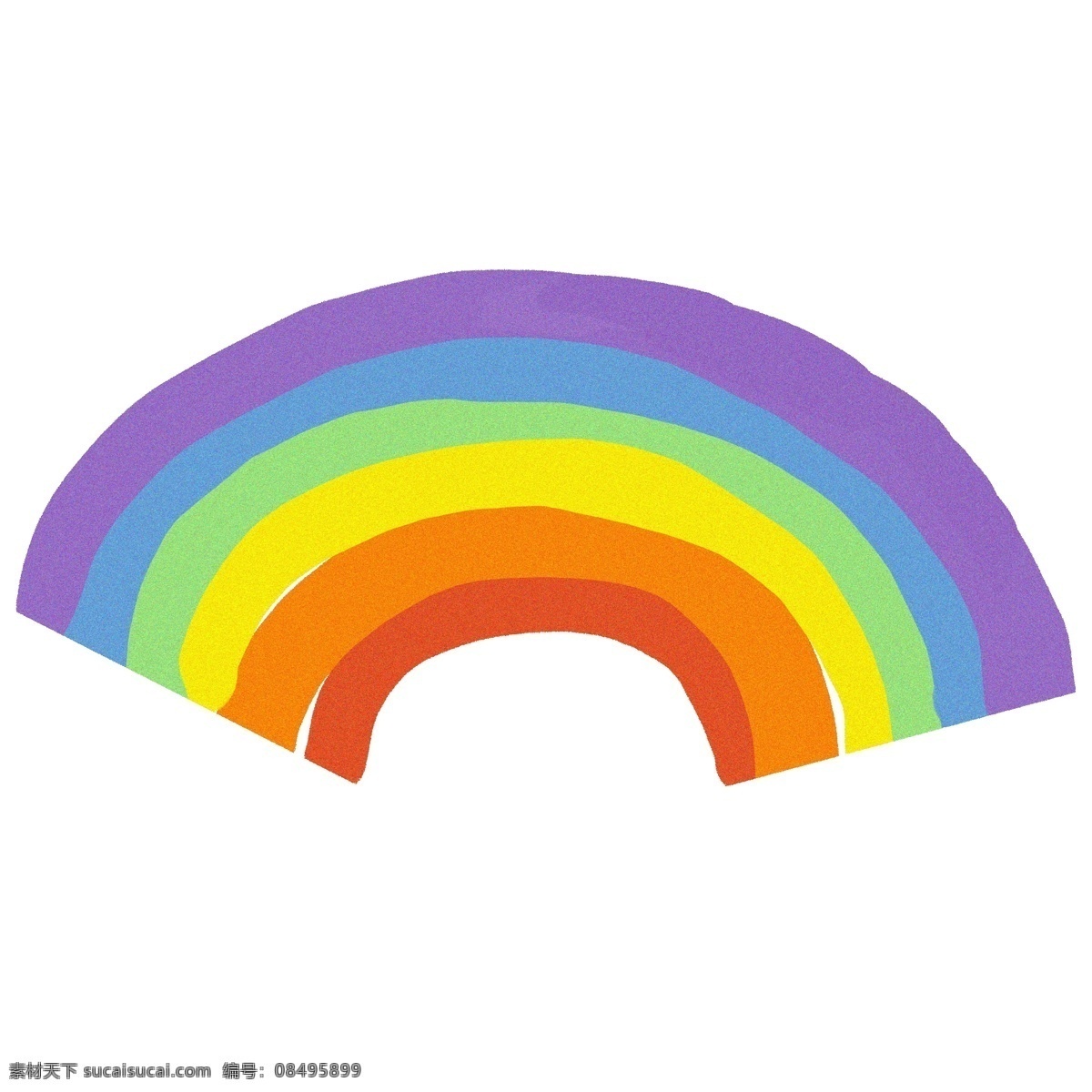 卡通 简约 彩色 彩虹 装饰 装饰元素 彩色彩虹 插画元素 免扣素材 简约风