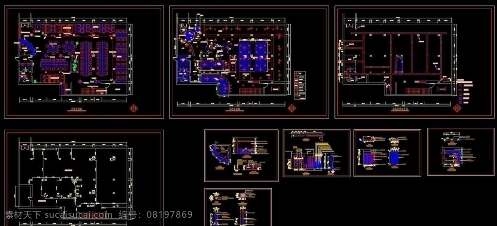 网吧 设计装修 施工图 cad dwg 图纸 平面图 装修 装饰 建筑设计 商业楼 花园 商场 厂房 办公楼 酒店 设计图 天花 立面图 剖面图 包间 包房 走道 室内设计 环境设计 源文件