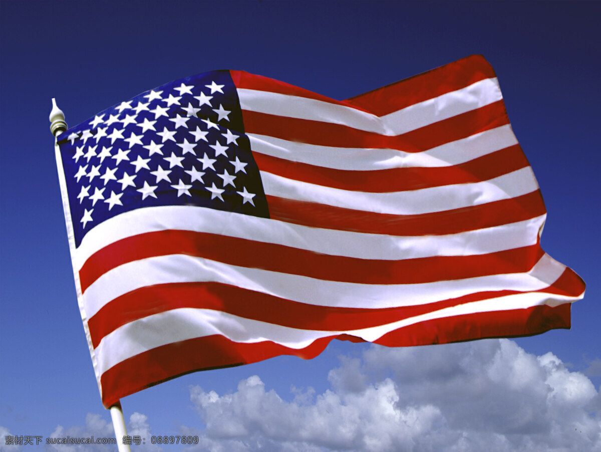 美国旗 美国 旗帜 飘扬 靜物器皿 生活素材 生活百科