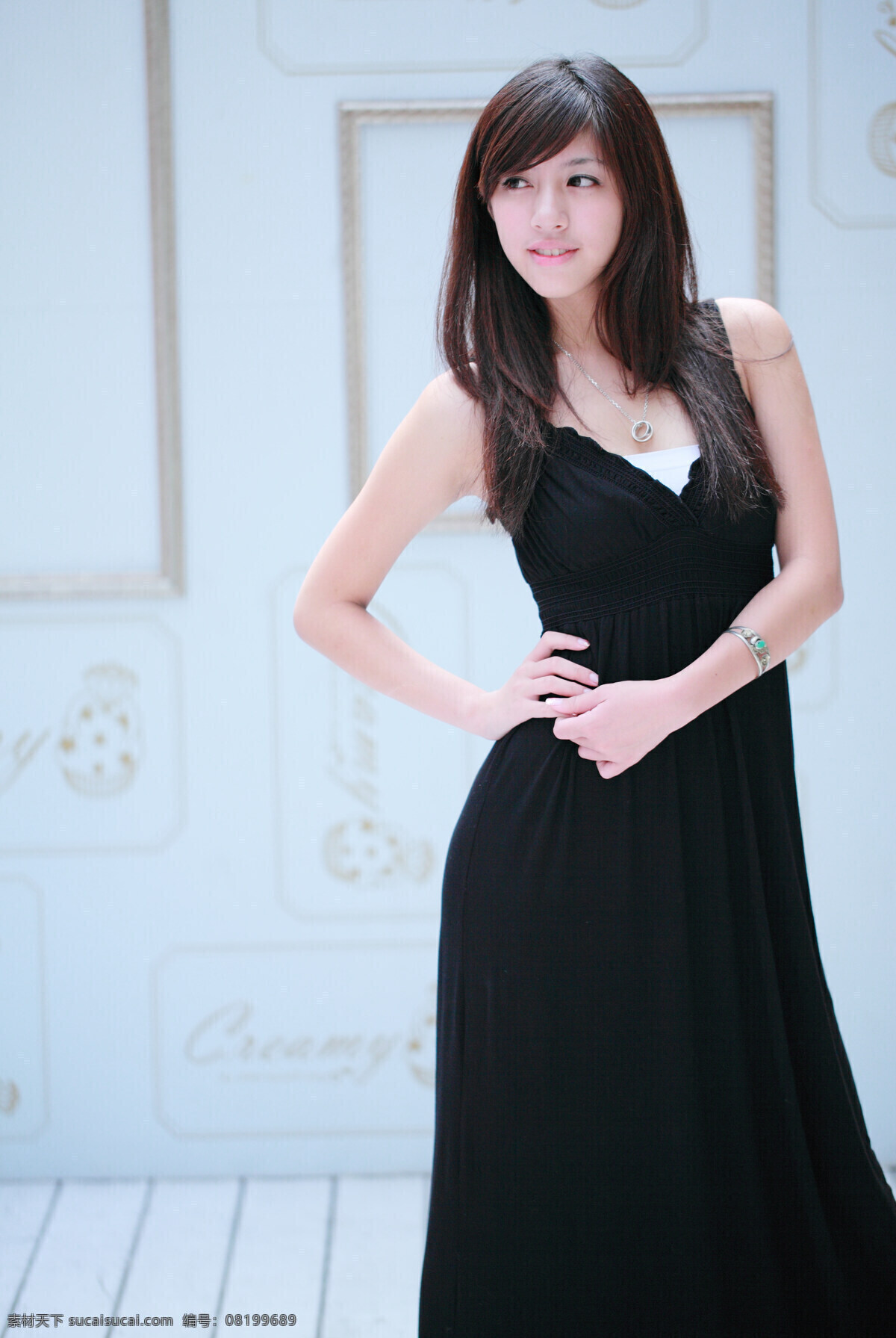 黑色 连衣裙 美女 清纯美女 气质美女 小清新 可爱美女 青春活力 白皙美女 高雅端庄 高清美女 女性女人 人物图库