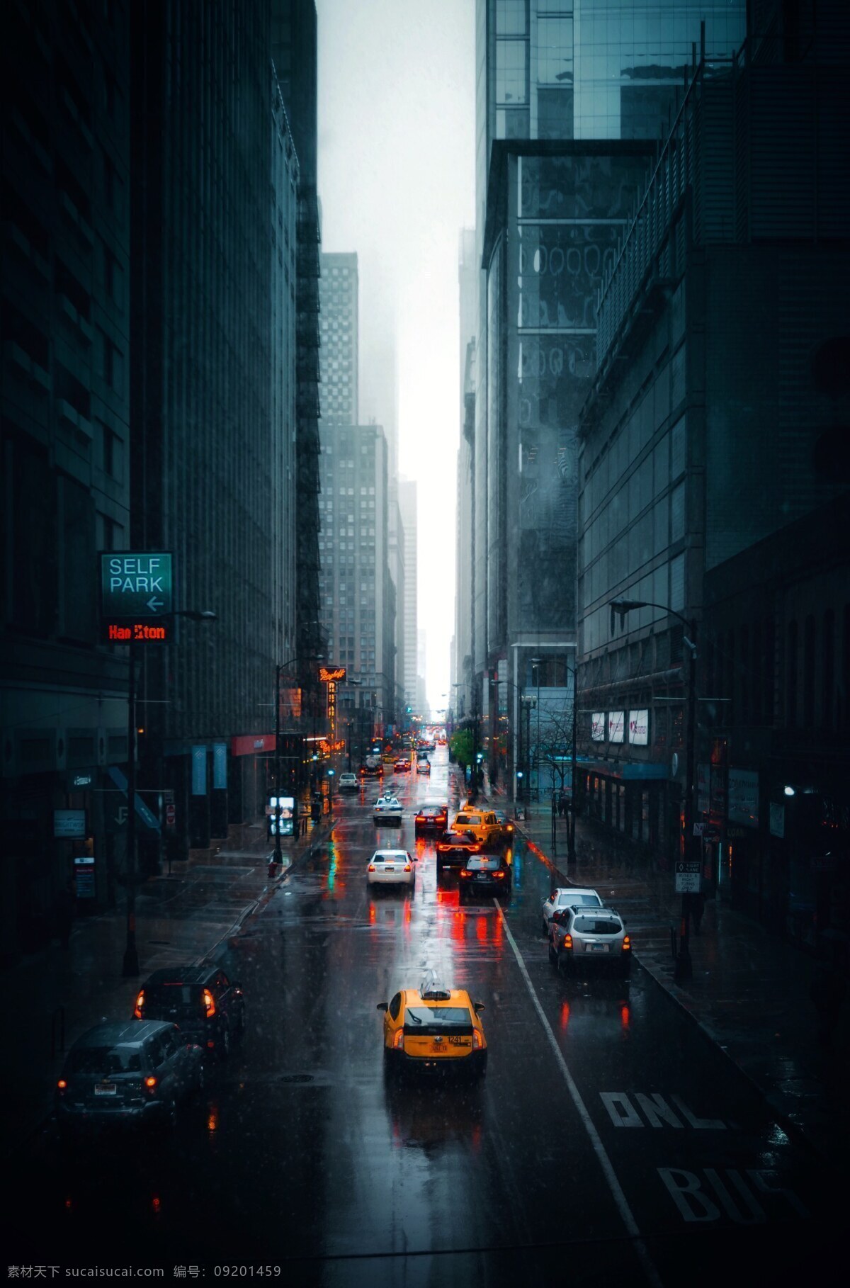 纽约 美国 大城市 车水马龙 灯红酒绿 雨天 下雨 车 繁华 旅游摄影 国外旅游