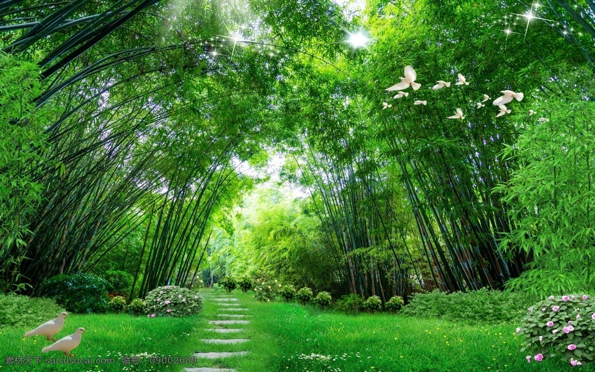 森林 竹林 草地 小路 唯美 清新 小鹿 背景墙 竹子 翠竹 3d竹子 石子路 小草 绿色 简约 时尚 鸽子 海鸥 鹿 麋鹿 梅花鹿 林荫小道 绿林小路 小道 玫瑰 玫瑰花 风景画 公园 自然 植物 风光 动物世界 电视背景墙 分层