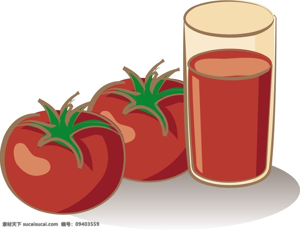 矢量 番茄汁 西红柿 番茄 水果 水果汁
