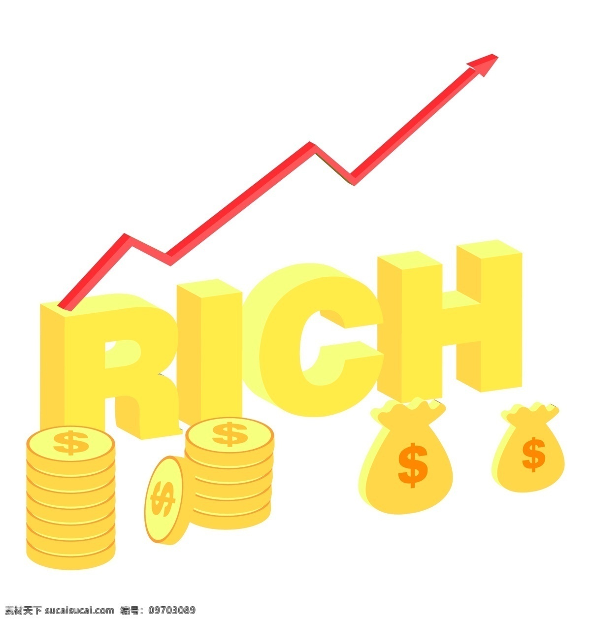 财富 箭头 金钱 金币 红色箭头 金融上涨箭头 财富箭头 金钱金币 金融理财 股票上涨 盈利 钱