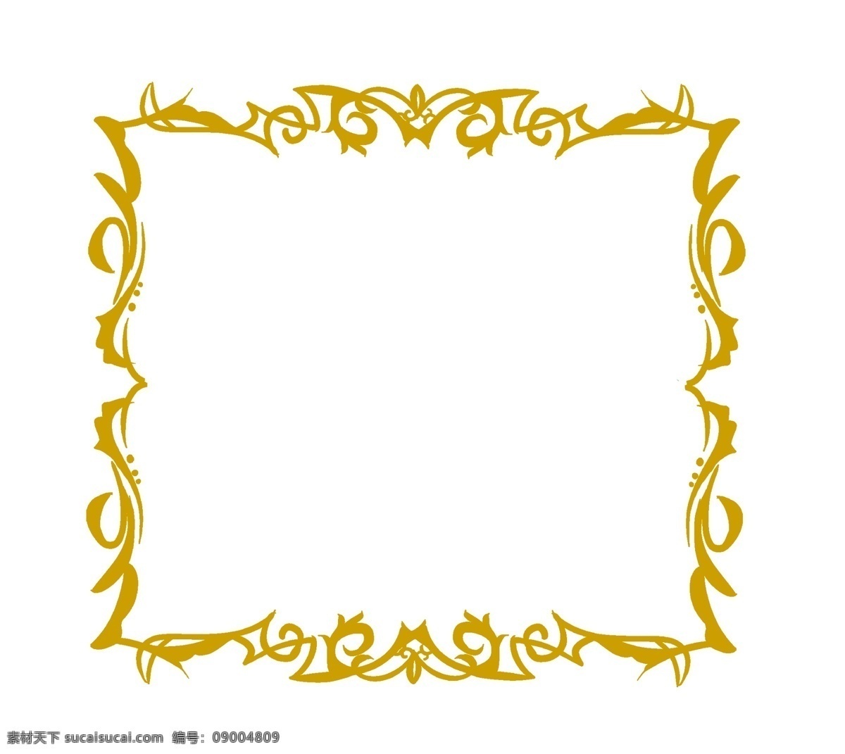 金色 花纹 古典 边框 花边框