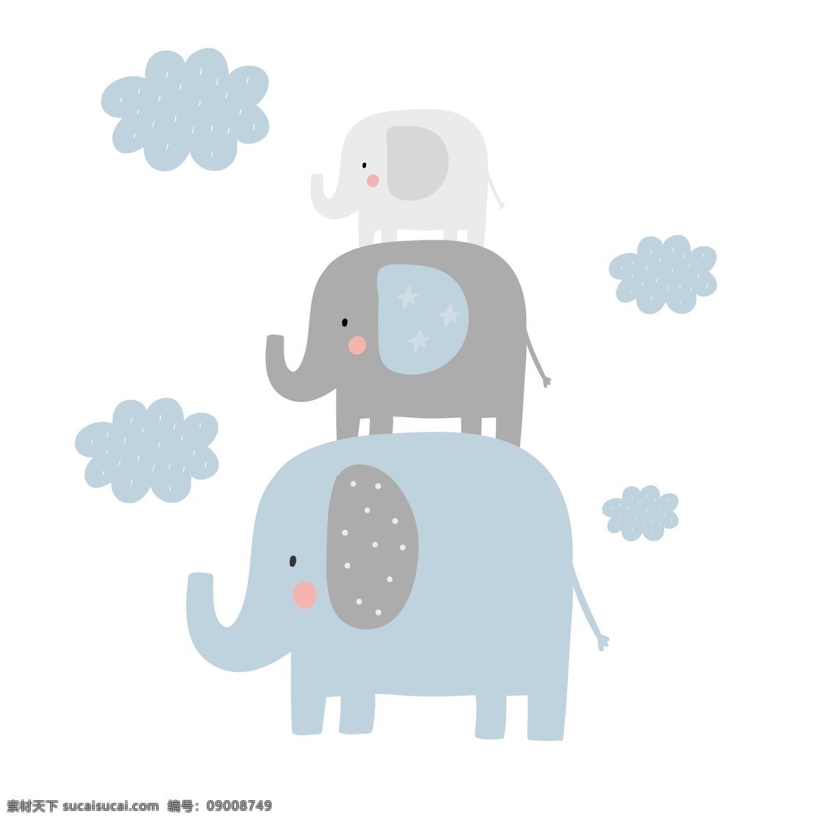 大象 矢量图 大牌图案 抽象图案 动物 精美 面料 图案 花型 底纹边框 背景底纹