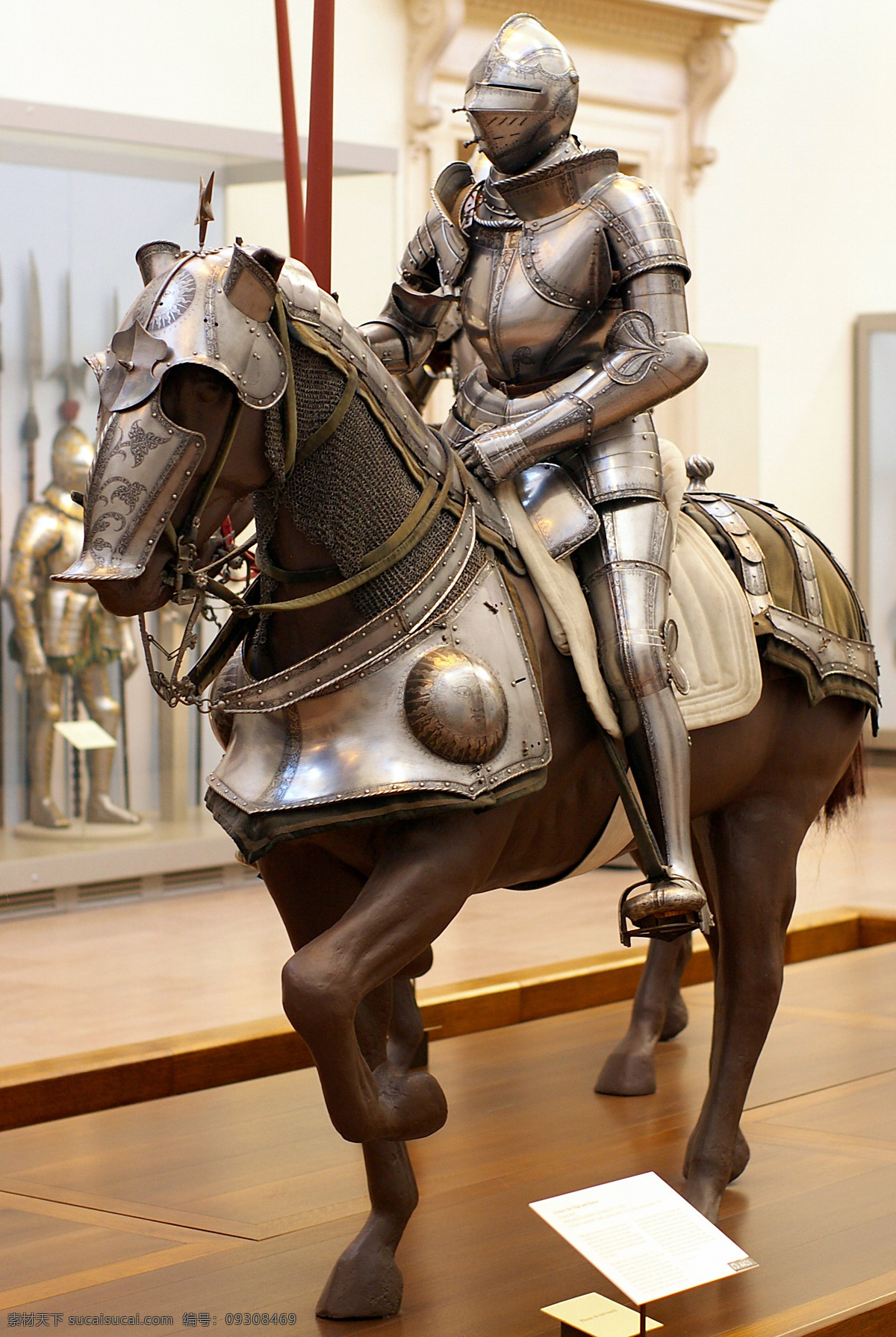 中世纪骑士 骑兵 战士 盔甲 铠甲 战马 雕塑 建筑园林
