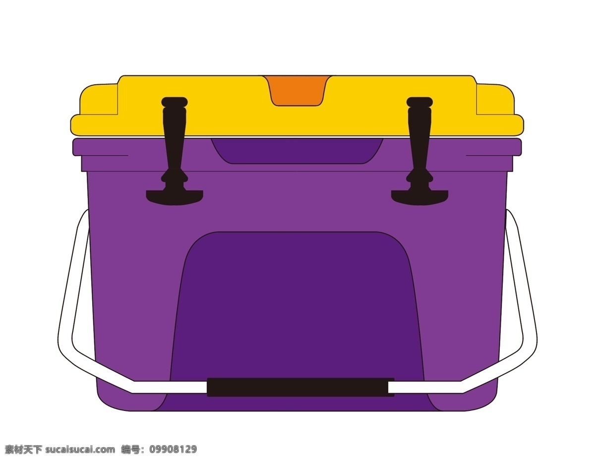 卡通 紫色 工具箱 元素 线条 几何 收纳箱 矢量元素 手绘 盖子 紫色工具箱 玩具箱 ai元素