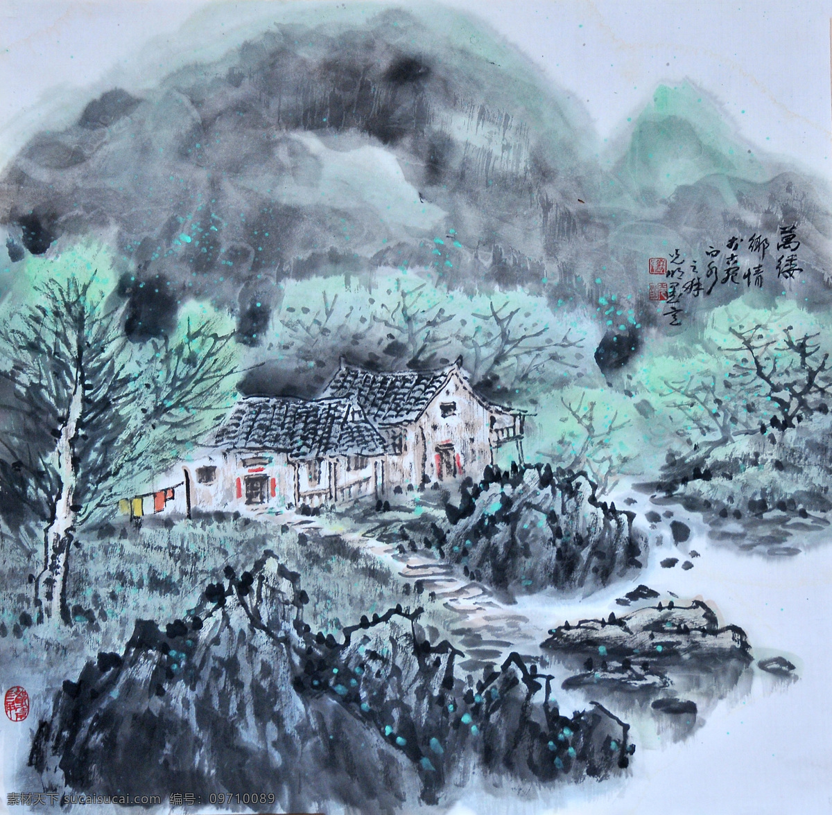 万缕乡情 姜光明 国画 山水 文化艺术 绘画书法 中国画 水墨画