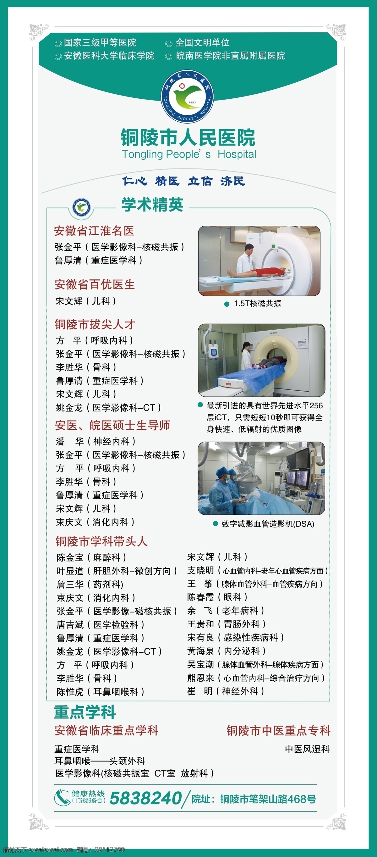 人民医院展架 人民医院 展架 清新 医学 学术