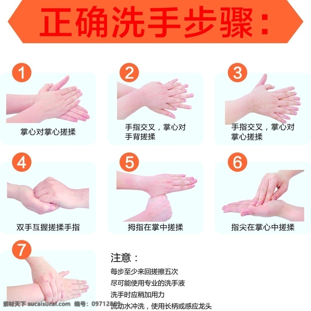 洗手七步法 洗手 步骤 七步法 正确洗手 七步法洗手 注意事项 生活百科