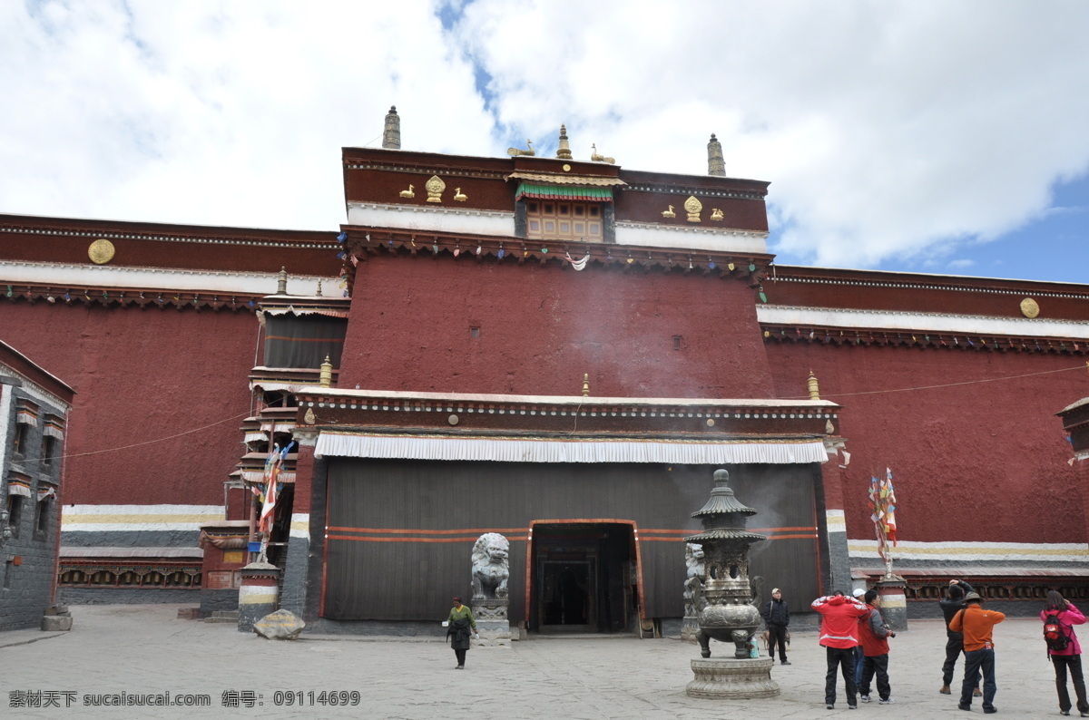 萨迦寺 正面 全景 藏传佛教 西藏风情 人文景观 旅游摄影