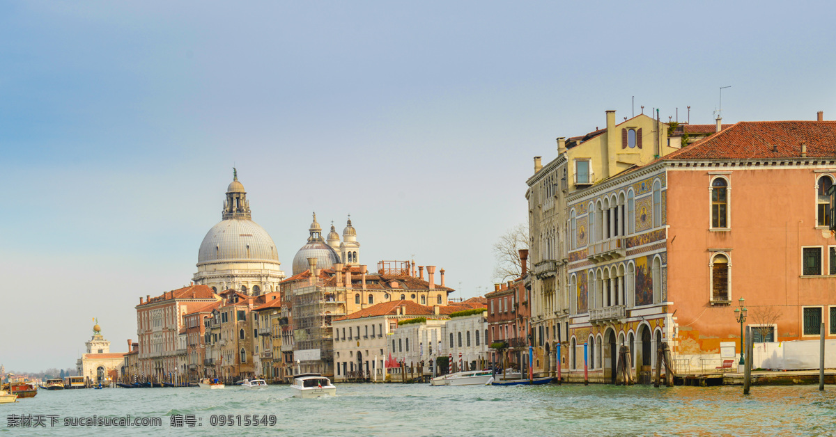 威尼斯水城 水城 水上建筑 楼房 船只 蓝天 意大利 欧洲六国游 旅游摄影 国外旅游