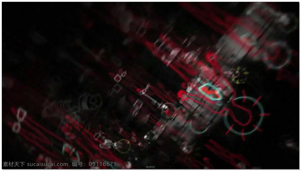 霓虹 节奏 dj 动态 背景 视频 科幻 数字 红色 动感 背景视频素材 高清视频 视频素材