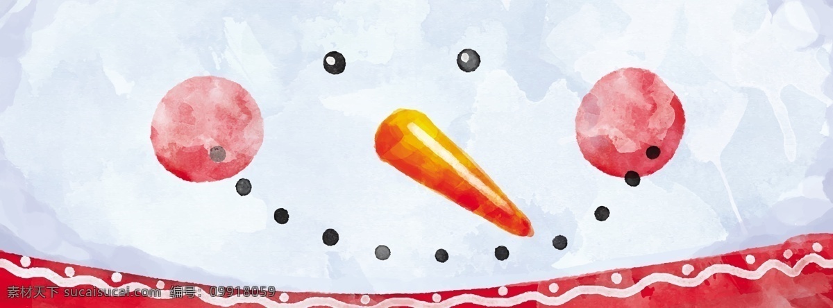 雪人 脸谱 网 覆盖 水彩 风格 圣诞节 手 脸谱网 模板 网络 雪 油漆 封面 网站 网站模板 手绘 青色 天蓝色