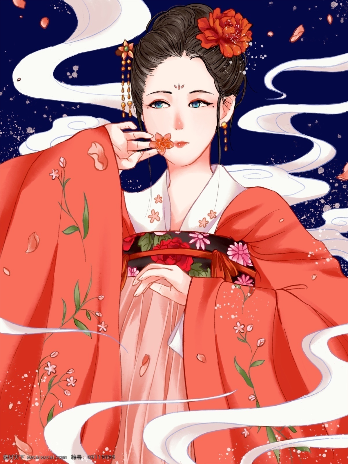 手绘插画 插画 手绘 古风插画 古风手绘 插画美女 古风美女