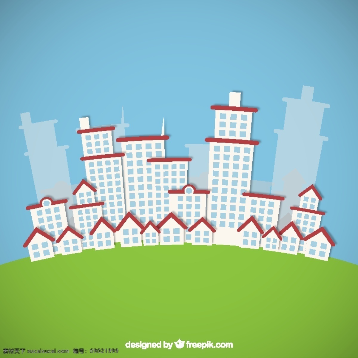 可爱 城市 建筑 房子 城镇 房屋 城市建筑 摩天大楼