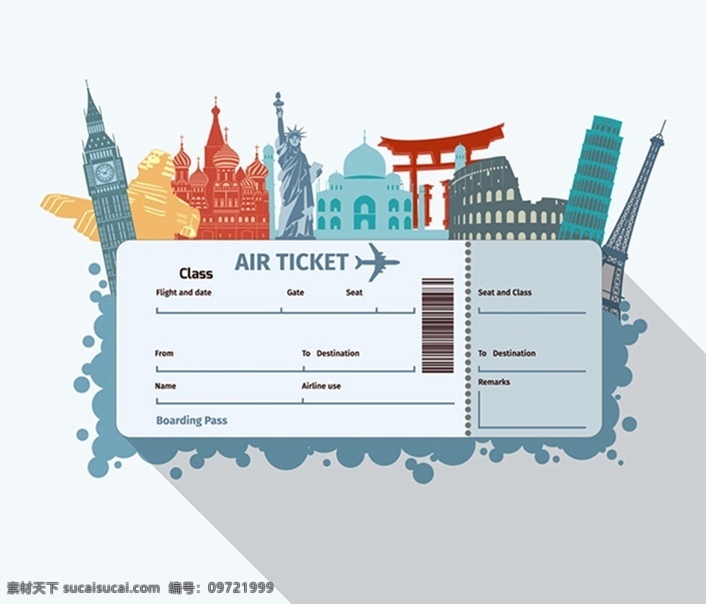 机票 旅游 建筑 旅游景区 海报背景 埃菲尔铁塔 法国 矢量 高清图片