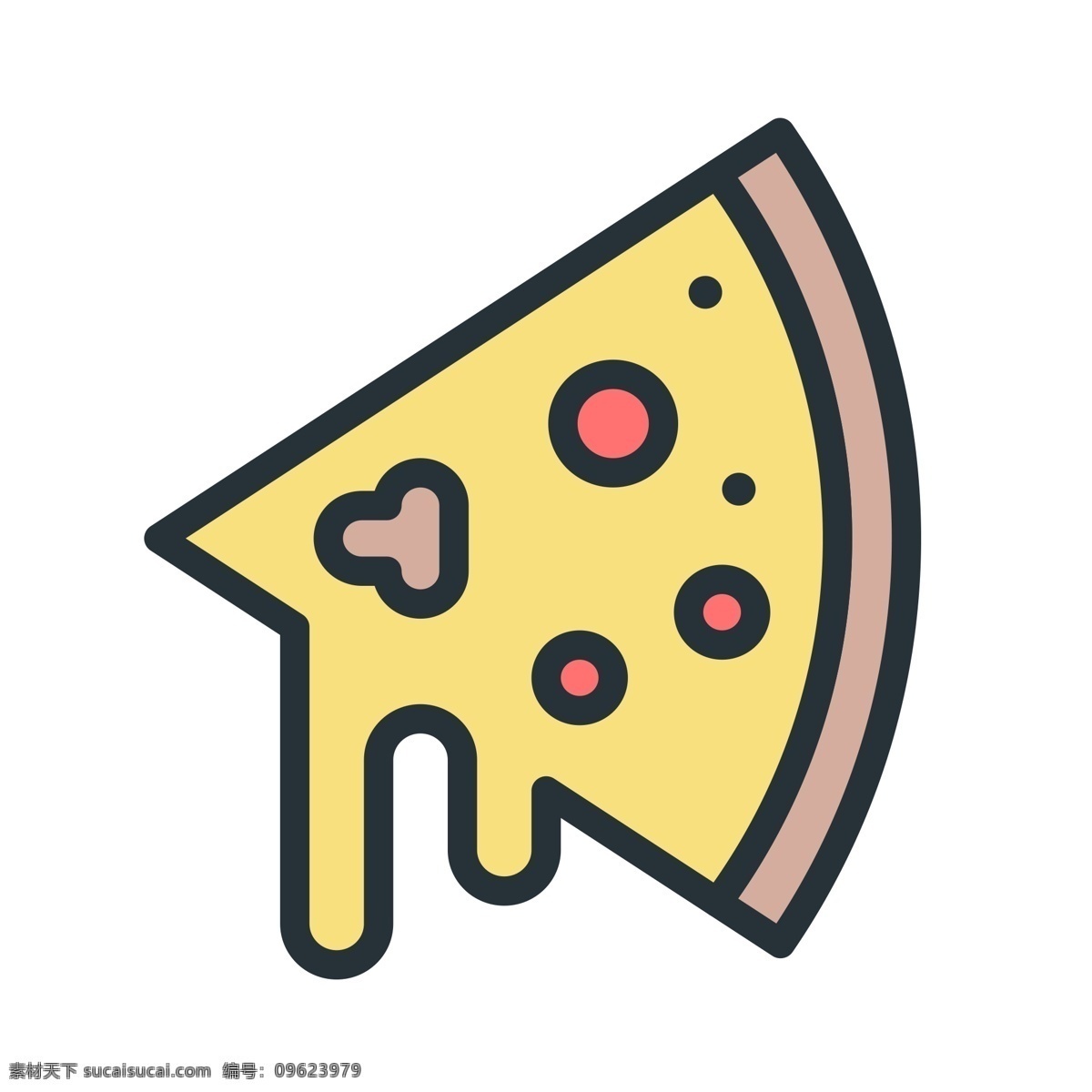 卡通披萨 西餐 美食 扁平化ui ui图标 手机图标 界面ui 网页ui h5图标