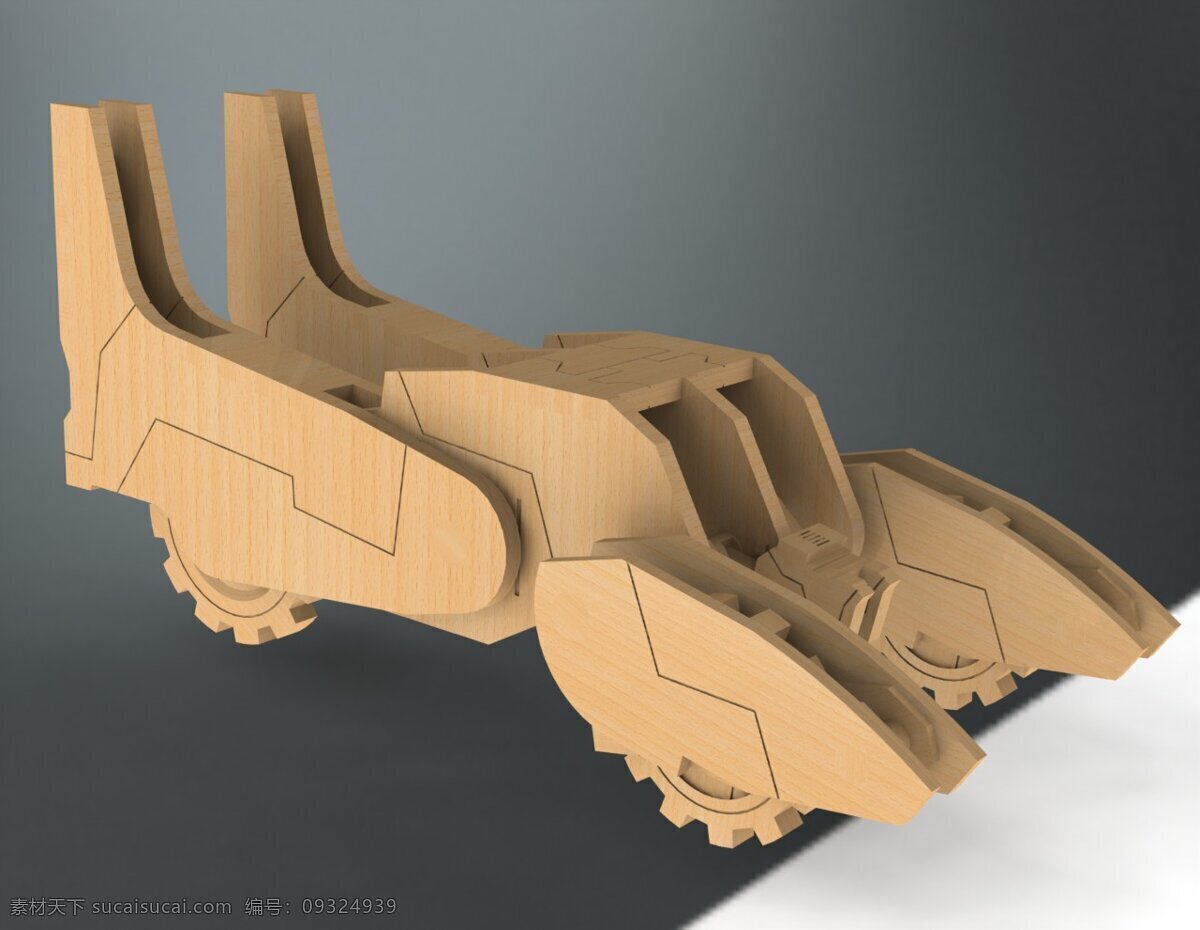 木制 机器人 车 动画 教育 木材 汽车 玩具 由镭射切割 有趣的 现代的 变换 3d模型素材 其他3d模型