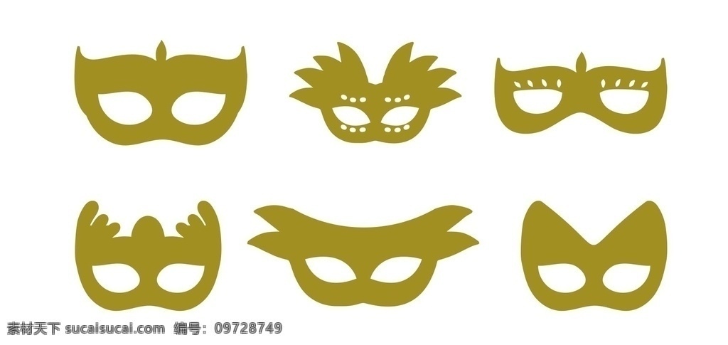 面具 十二生肖 矢量面具 生肖 各种面具 剪纸 窗贴 各种素材4 标志图标 公共标识标志