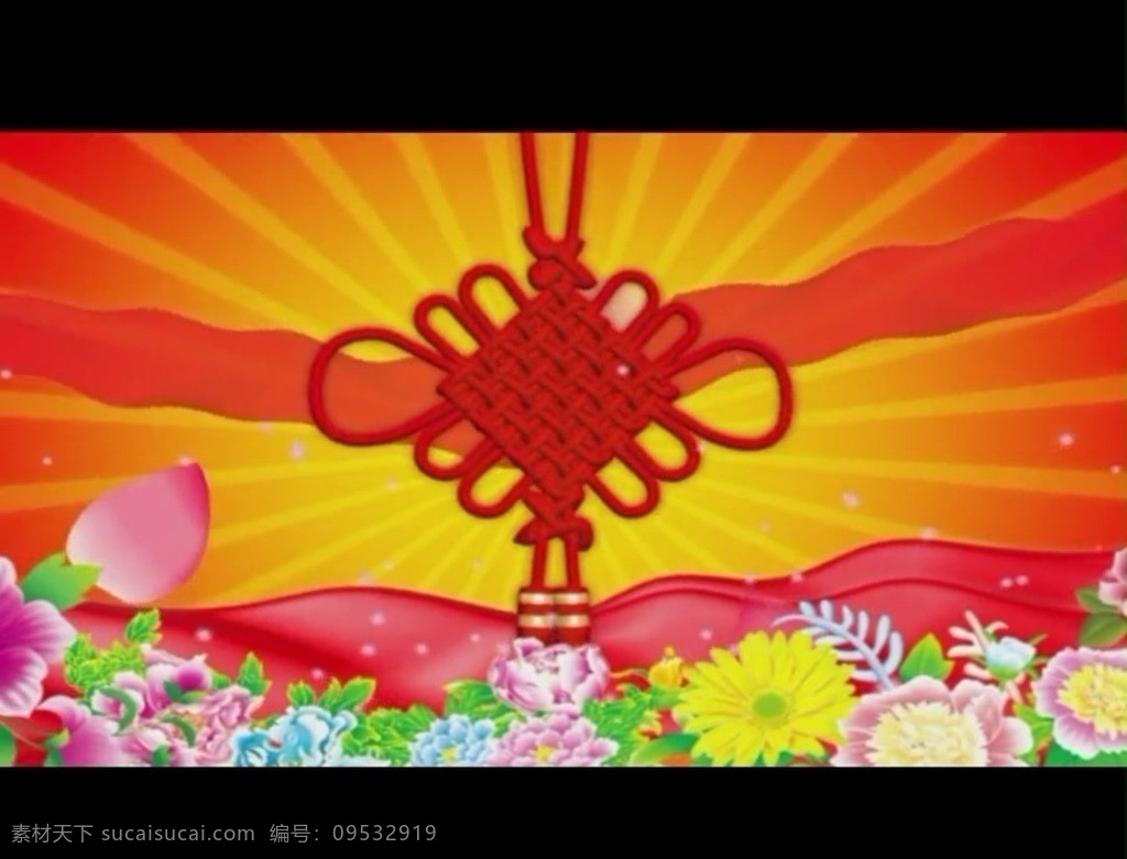春节 元素 视频 花朵 喜庆 节日 舞台 背景 中国结 歌舞 led 红绸带视频 视频素材 多媒体设计 源文件 mov