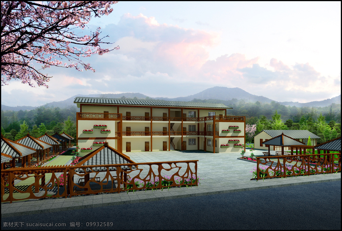 建筑鸟瞰图 建筑设计 商业建筑设计 住宅建筑设计 建筑效果图 效果图 3d设计 室外模型