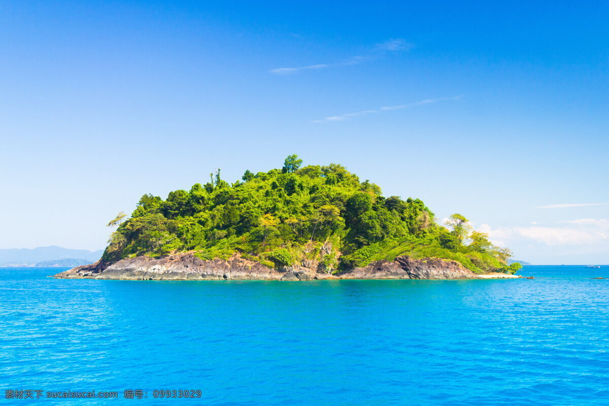美丽 海岛 风景 高清 绿色 岛屿 小岛 海水