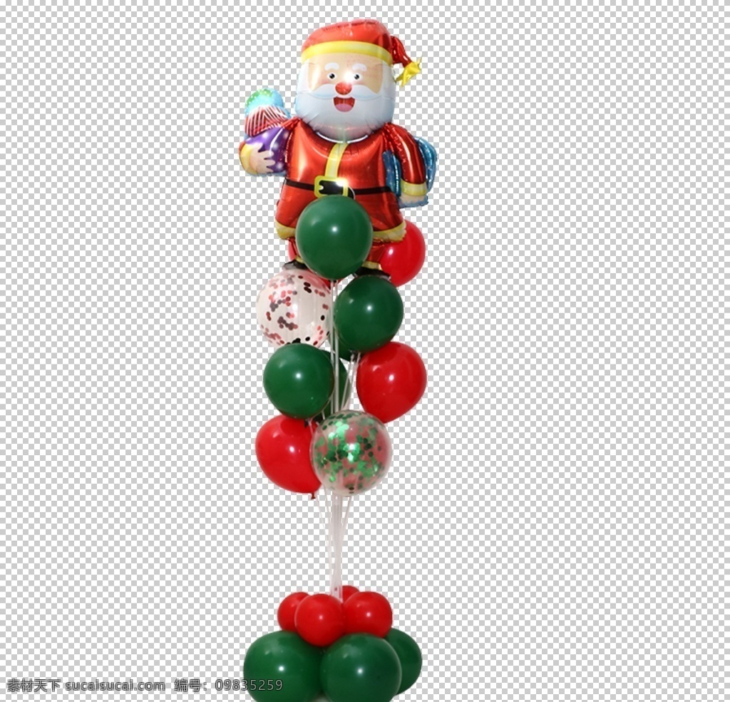 圣诞老人 气球 树 礼仪 圣诞 老人 气球树 节日