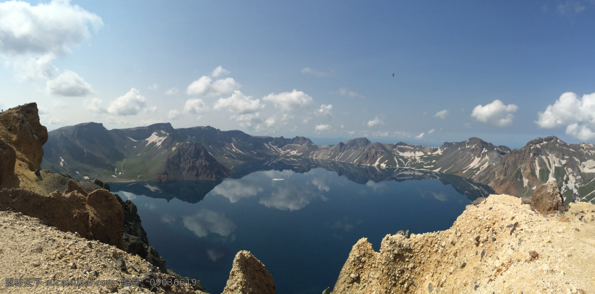 美丽 长白山 湖泊 风景 山脉 山丘 山峰 河流