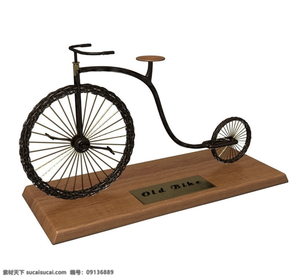 自行车 自行车模型 车 单车 单车模型 单车玩具 自行车玩具 雕塑 自行车雕塑 模具 金属 木质 max 3d 模型 其他模型 3d设计模型 源文件