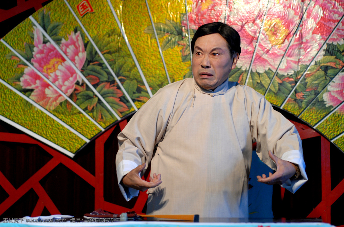 扬州评话 国家一级演员 李信堂 非物质 文化遗产 职业人物 人物图库