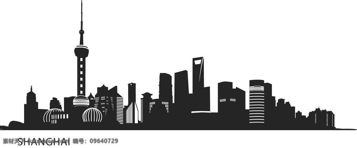 上海图片 城市剪影 上海 剪影 轮廓 城市 地平线 天际线 东方明珠 自然景观 人文景观