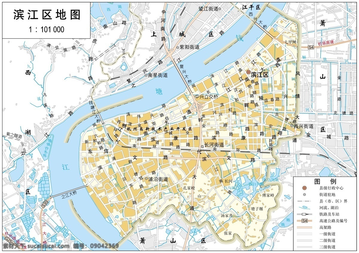 浙江 杭州市 滨江区 标准 地图 32k 杭州市地图 标准地图 地图模板 杭州地图 滨江区地图