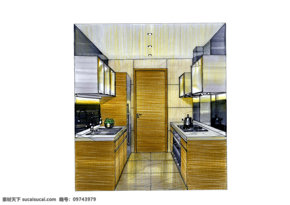 厨房 手绘 3d建筑 城市建筑 绘画书法 建模 建筑 建筑效果图 模型 欧式室内建筑 室内家居 室内素材 透视图 线描 家居装饰素材