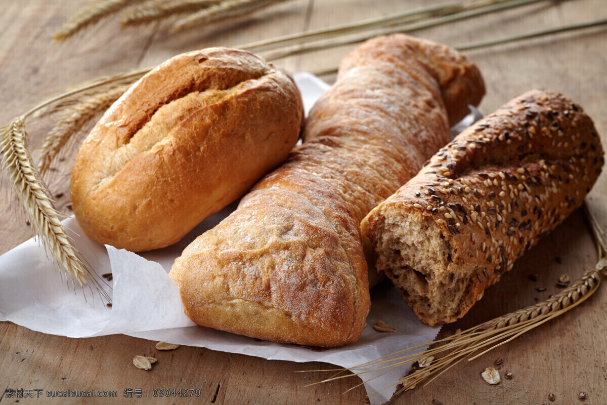 硬面包 法棍 长棍 法国长棍 面包 切片面包 面包片 餐饮美食 西餐美食