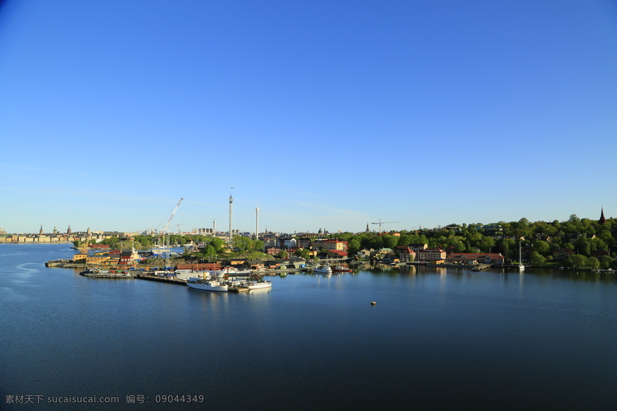 从赫尔辛基 到斯德哥尔摩 波罗的海 沿岸 小岛 快艇 帆船 兰天 海洋 旅游摄影 国外旅游