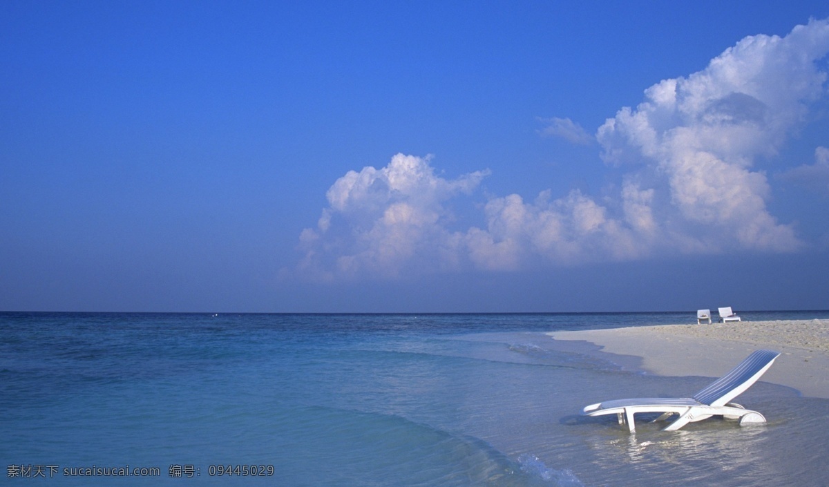 白云 大海 海岸 海景 海滩 蓝天 旅游摄影 沙滩 景 躺椅 自然风景