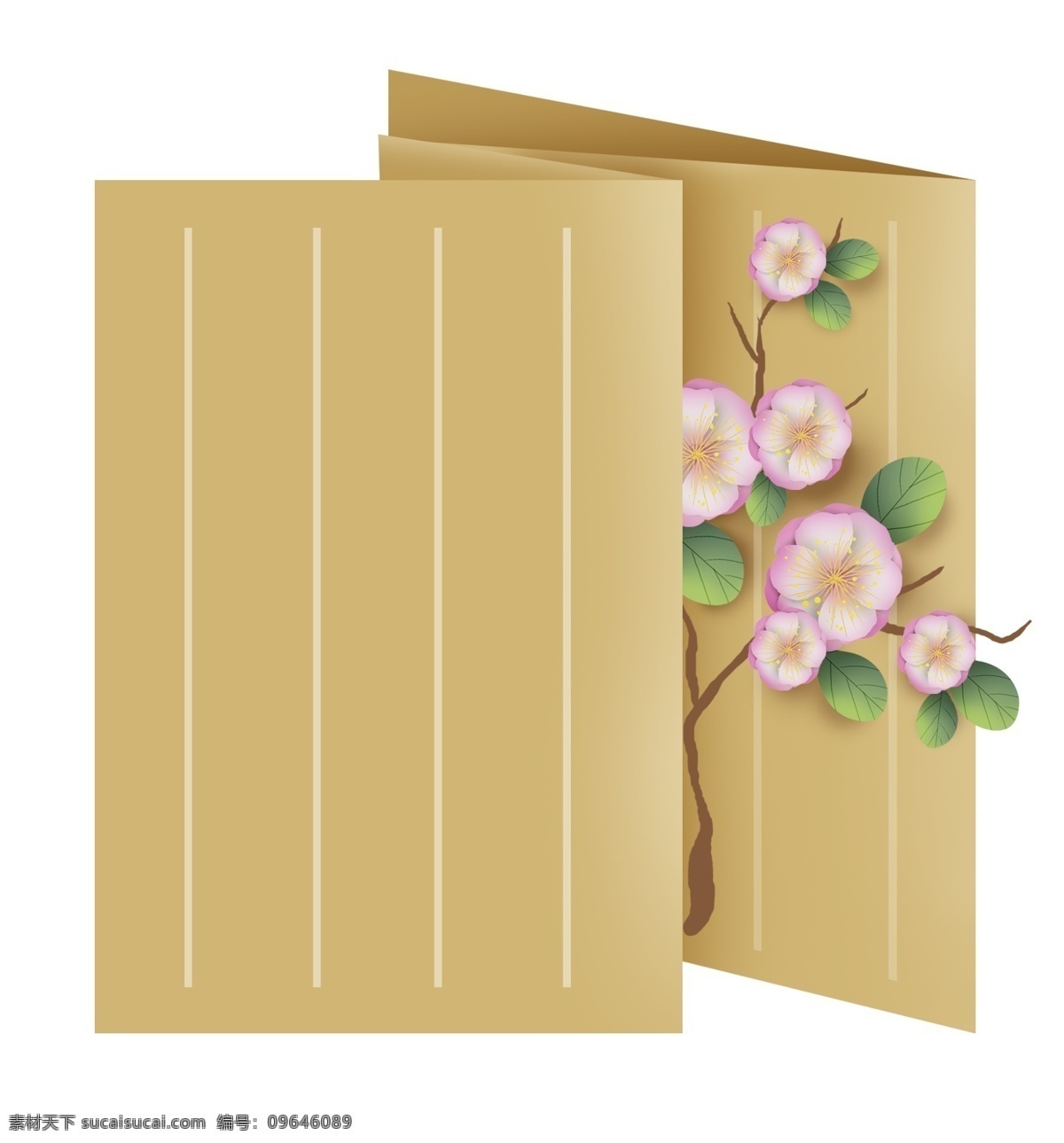樱花 古风 纸张 文字 框 春天文字框 叶子 立体 春天标题框 花朵 绿色 樱花对话框 植物 春季