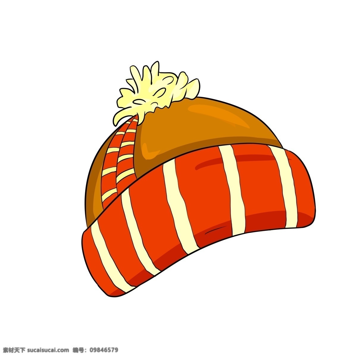 手绘 冬季 棉 帽子 插画 手绘冬季插画 创意冬季插画 寒冷的冬季 萧条的冬季 寒冷的腊月 冬季棉帽子