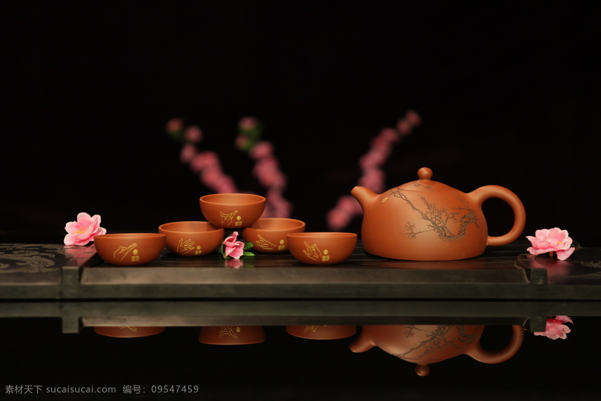 紫砂壶 茶具 茶道 茶艺 茶壶 茶杯 茶道用具 紫砂 梅花 套组 珍藏级 贵妃醉酒 中华 传统 文化 艺术 工艺品 商品展示 传统文化 文化艺术