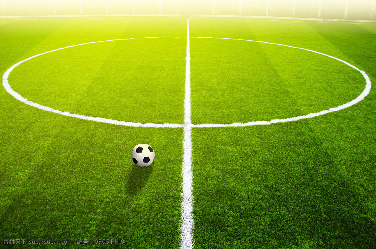 足球 场上 体育运动 足球运动 绿色草坪 足球场 生活百科