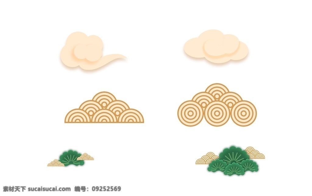 中国 风 祥云 分层 中国风 psd分层 中国风元素 可爱云朵 底纹边框 其他素材