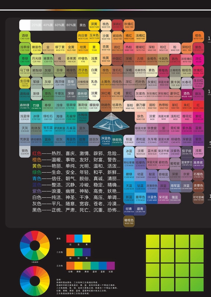 矢量 色 值 表 色值 色值表 色谱 其他设计
