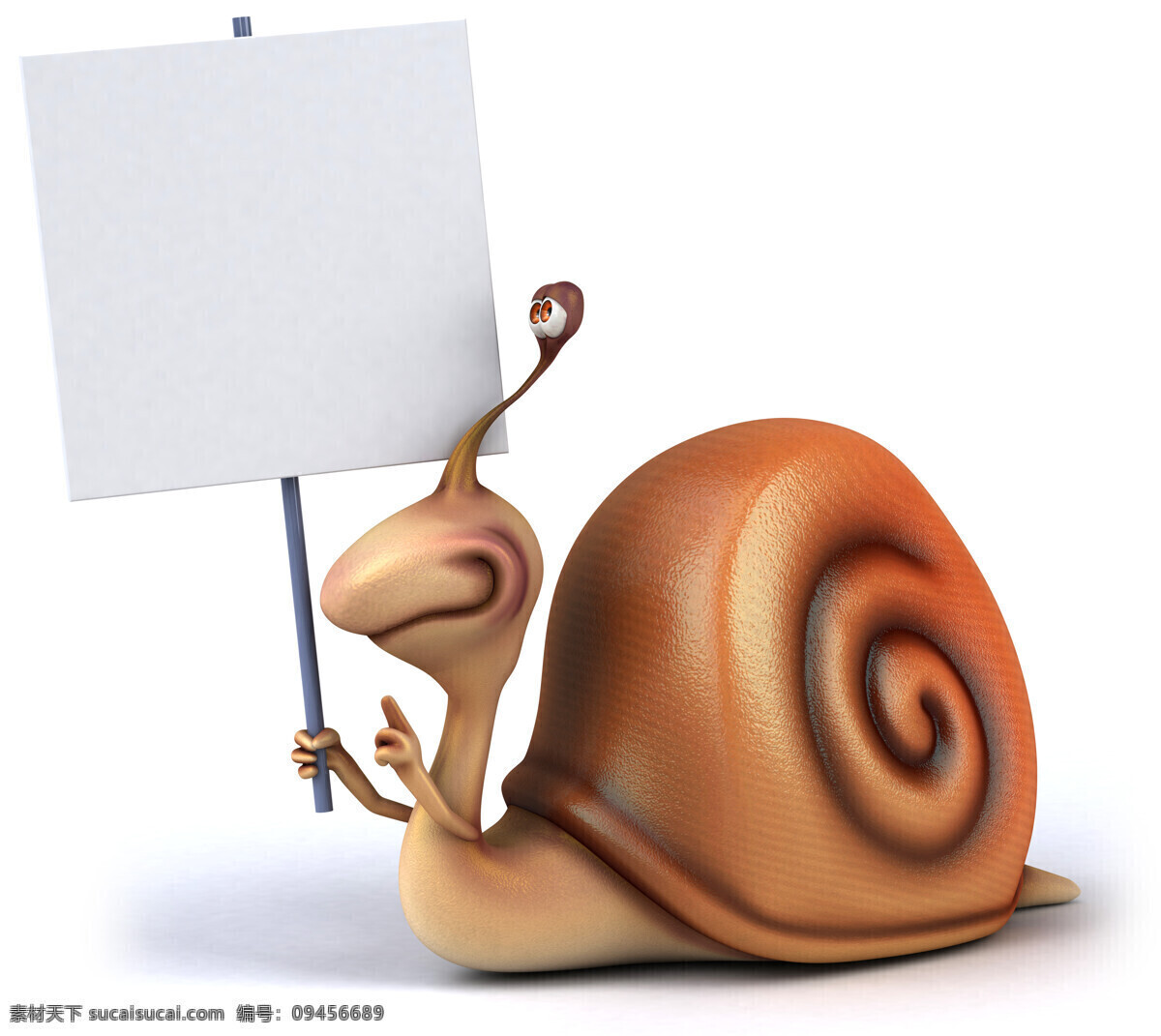 3d设计 白板 动物 卡通蜗牛 空白广告牌 蜗牛 展示牌 3d 设计素材 模板下载 3d蜗牛 矢量图