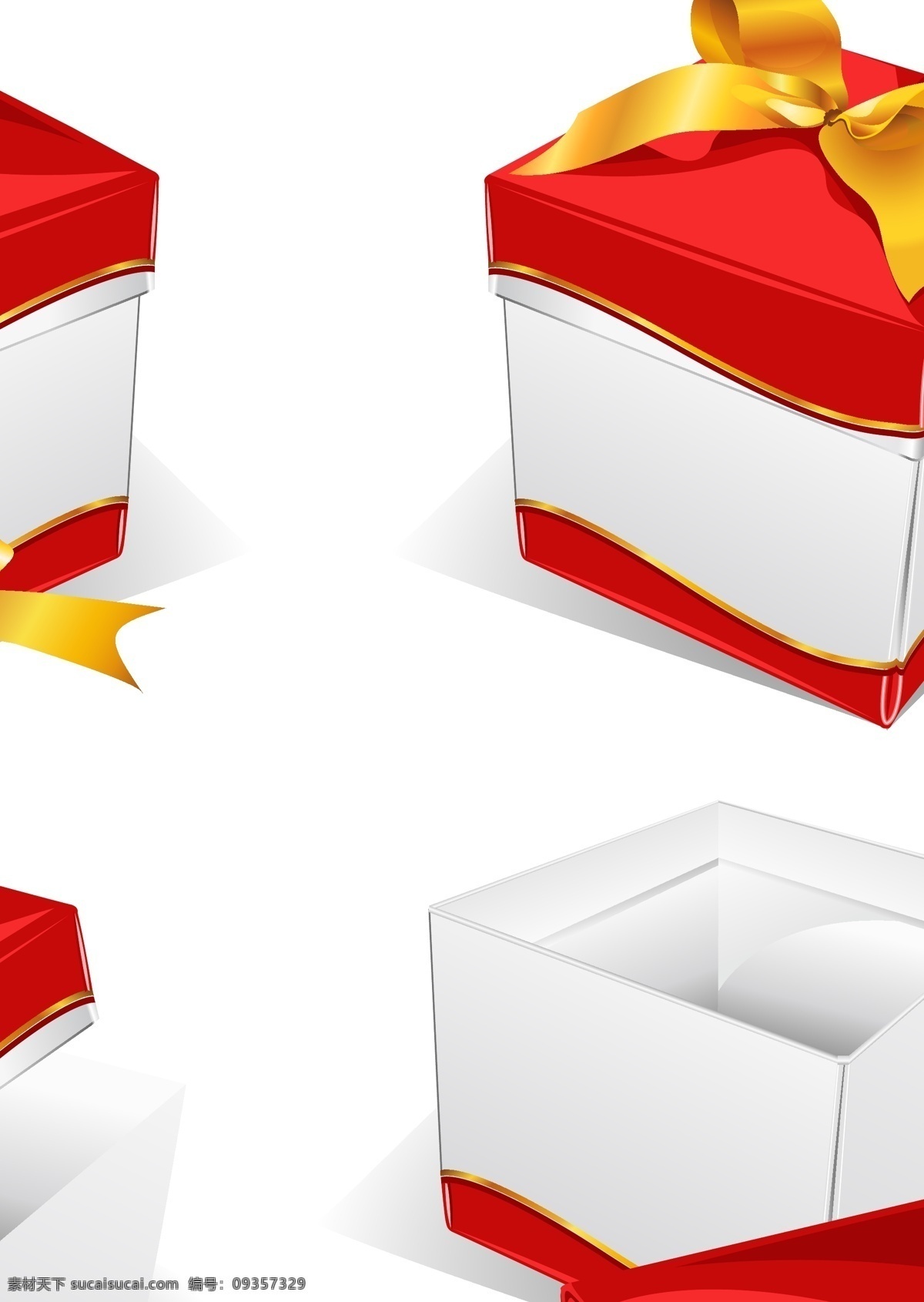 立体礼盒 礼盒 立体 各种打开方式 白色