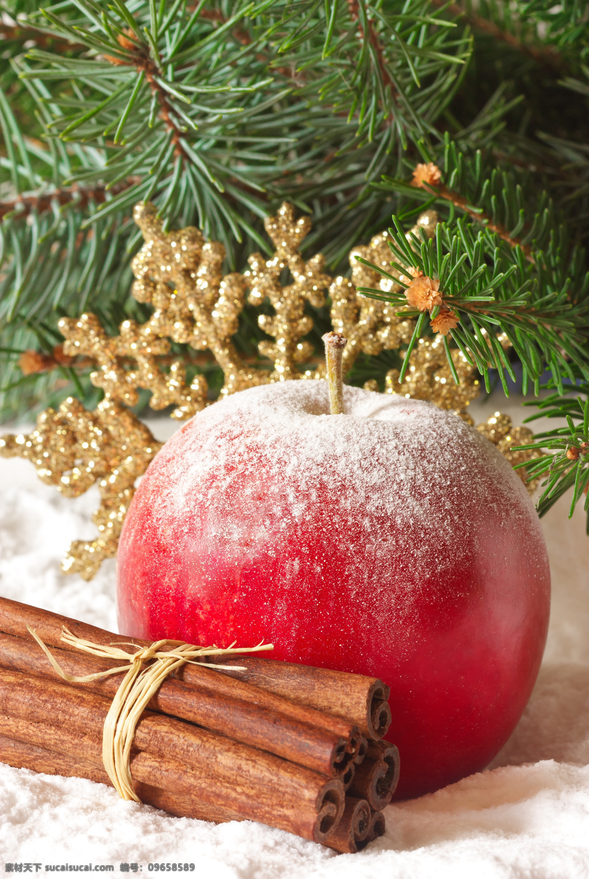 圣诞素材 圣诞 食物 高清 点心 苹果 松子 圣诞食物 餐饮美食 西餐美食 外国美食 白色