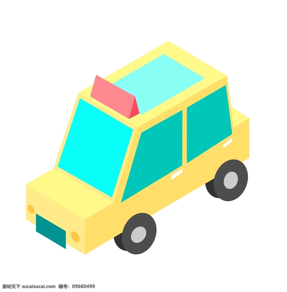 黄色 汽车装饰 插画 黄色的汽车 汽车插画 立体汽车 卡通汽车 交通汽车 载客汽车 运输汽车
