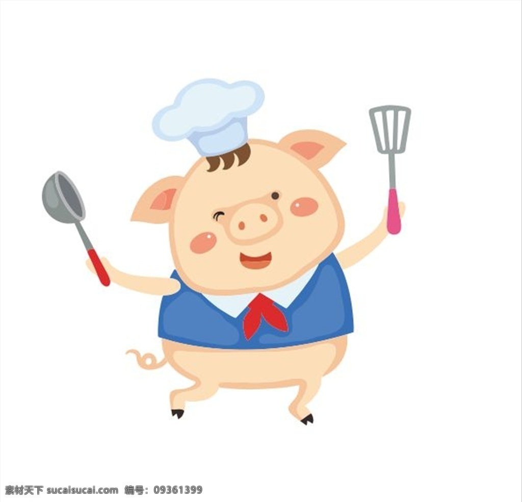 会做饭的猪 卡通 猪 卡通猪 厨师 做饭 家畜 生物世界 家禽家畜